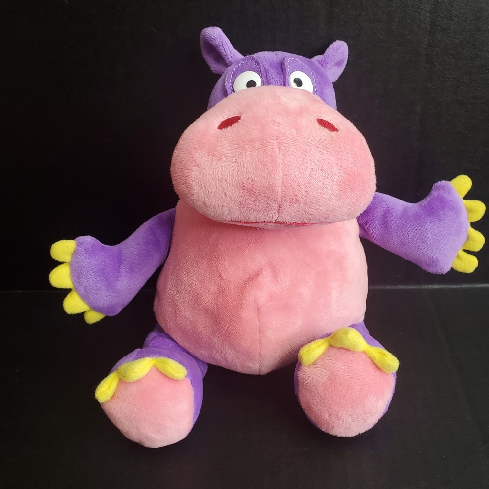 MerryMakers The Hiccupotamus Plush 8" Purple & Pink‎ Hippopotamus Plush Hippo